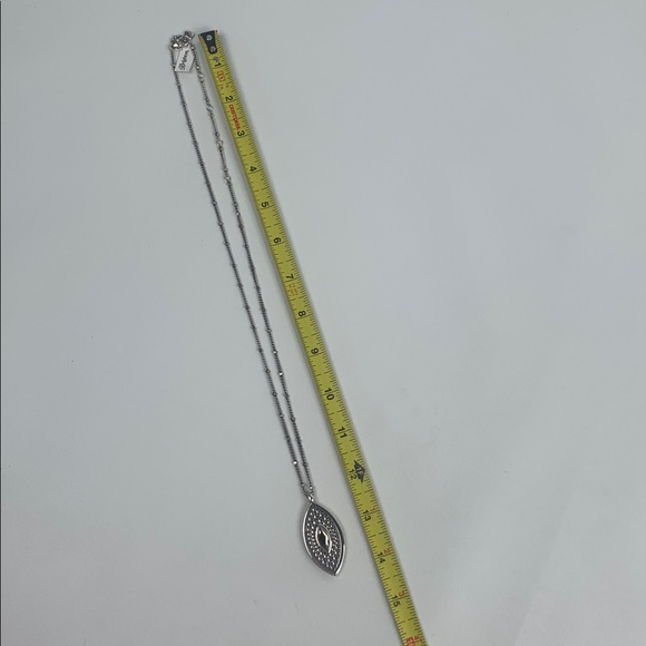 Brighton Silver Marquise Pendant Necklace New NWT - Picture 10 of 12